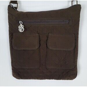 Vera Bradley Quilted Solid Brown Purse Crossbody Bag